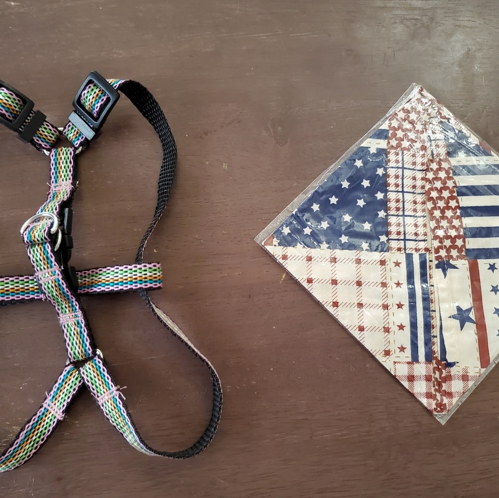 Dog Harness and Bandana
